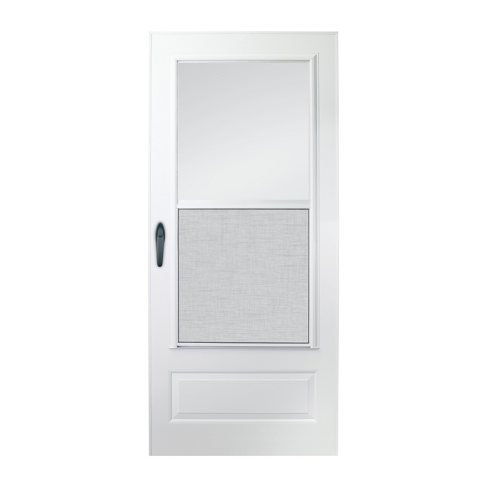 EMCO 36 x 80 in. 100 SeriesWhite Aluminum Anytime Storm Door The Home