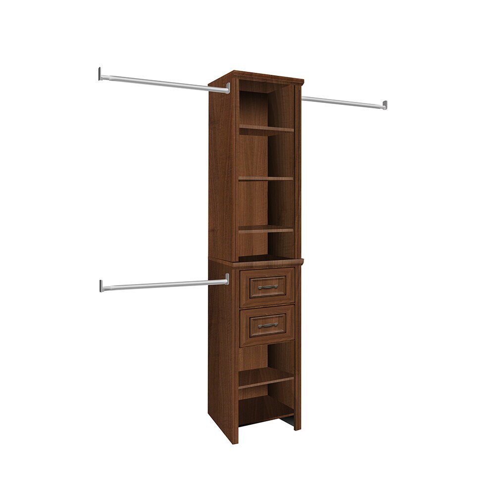 ClosetMaid Impressions Narrow - 16 in. Tower Walnut Wood Closet System ...