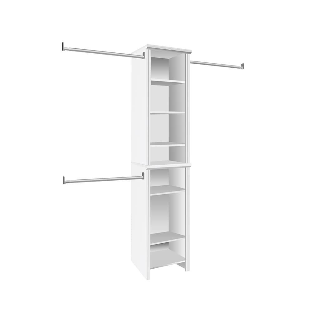 ClosetMaid Impressions Narrow - 16 in. Tower White Wood Closet System ...